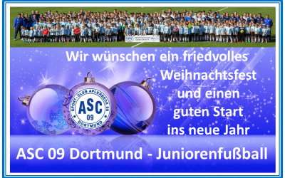Frohe Weihnachten wünschen die Fußballjunioren des ASC 09 Dortmund