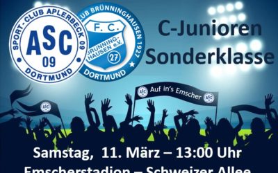 Spitzenspiel im Emscherstadion – C2-Junioren empfangen den FC Brünninghausen