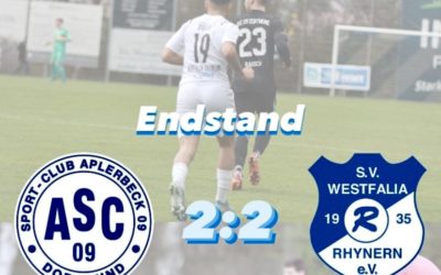 Furiose Schlussphase beim 2:2 gegen Rhynern – ASC 09 zeigt sich formverbessert!