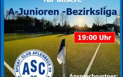 U19 Sichtungstraining am 29. März – A-Junioren Bezirksliga