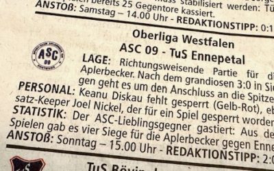 Warum die Ruhr Nachrichten (fast gar) nicht mehr über die ASC 09-Fußballer berichten . . .