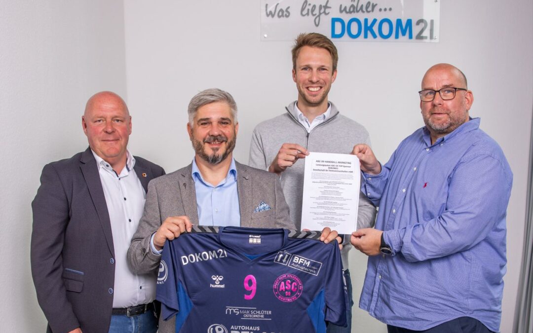 Fokus auf dem Nachwuchs: DOKOM21 verlängert und erweitert Kooperation mit ASC 09-Handballern!