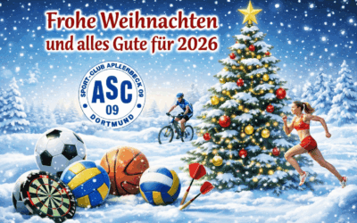 Der ASC 09 wünscht euch entspannte Feiertage und einen guten Rutsch!