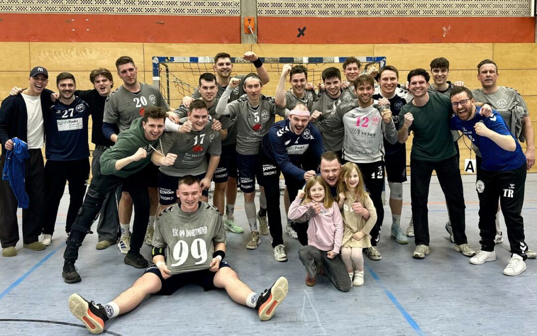 Herren 1 schießen sich mit 26:24 an die Verbandsligaspitze – Damen 1 gewinnen Derby in Lünen