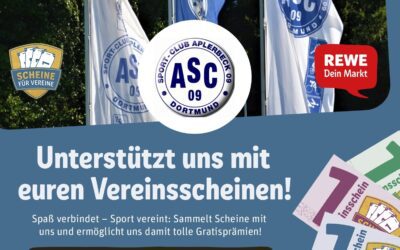 Beliebte REWE-Aktion startet wieder: Sammelt »Scheine für Vereine« und unterstützt den ASC 09!